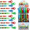 TINYMILLS 24 Pcs Train Multi Point Stackable Push Pencil Assortment with Eraser